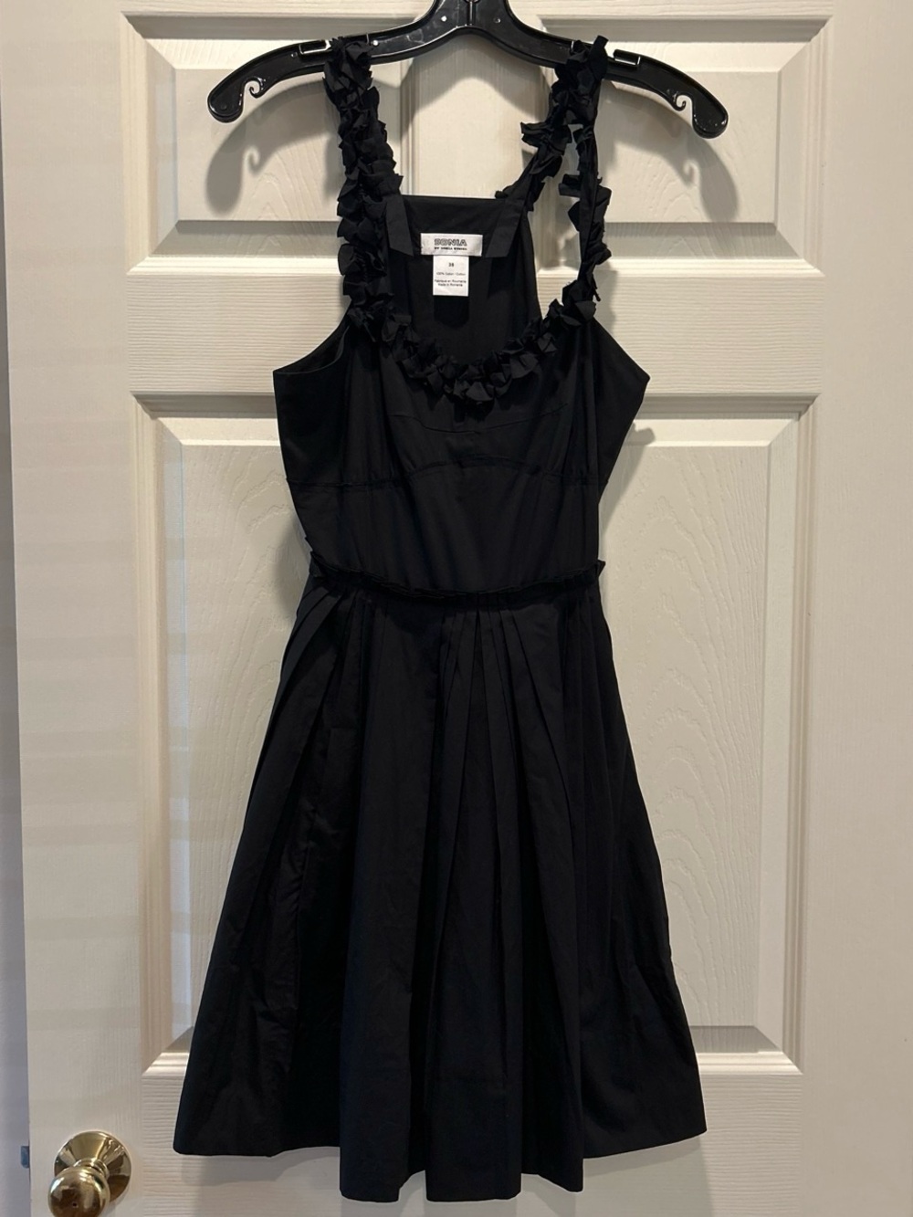 Sonia Rykiel Black Ruffle-Trim Dress